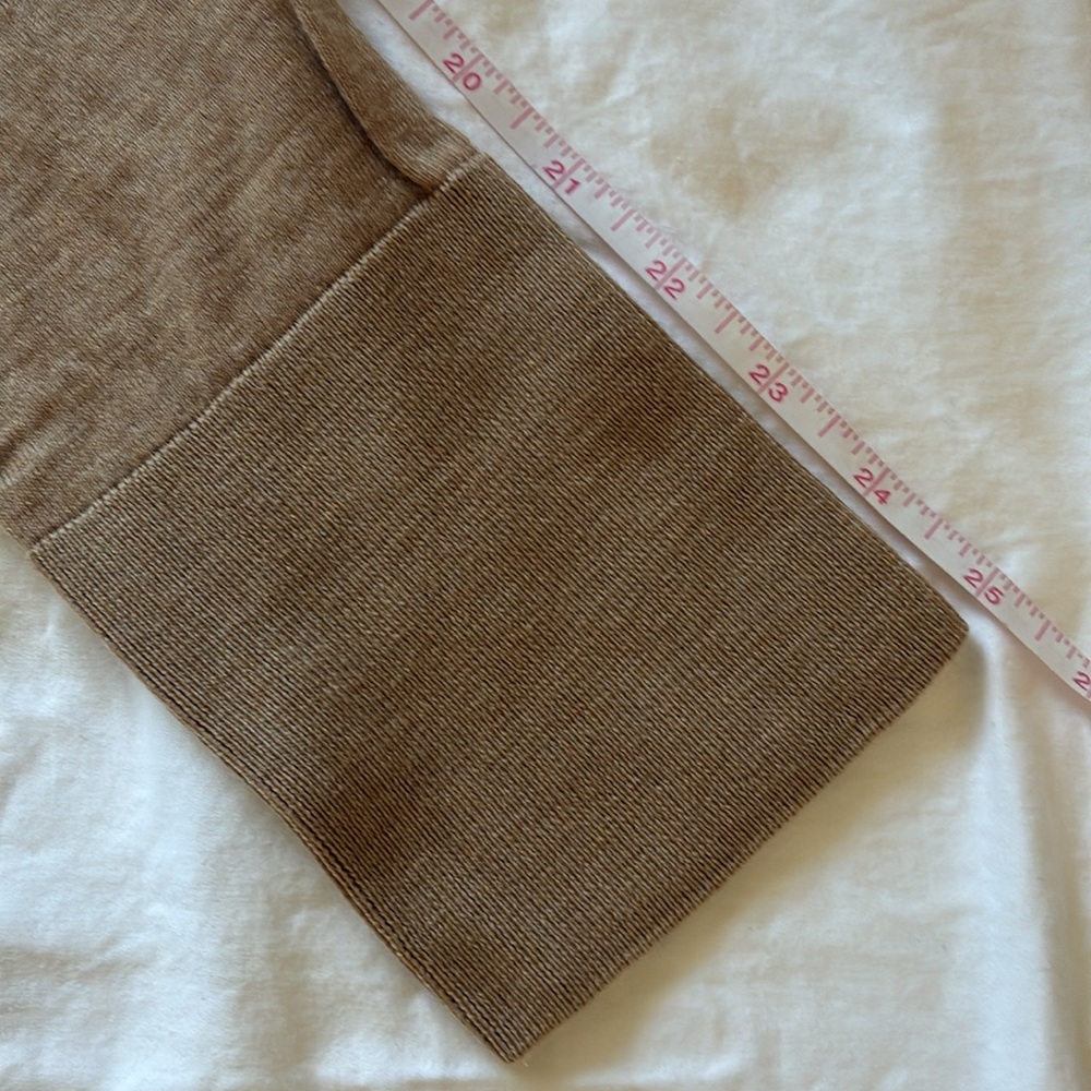 COS Camel Fine Knit Wool Crewneck Sweater, Size Large - Picture 8 of 10